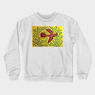 Maria Prymachenko Magical Bird Art Print Ukrainian Folk Art Naïve Art Primitivism Crewneck Sweatshirt